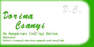 dorina csanyi business card